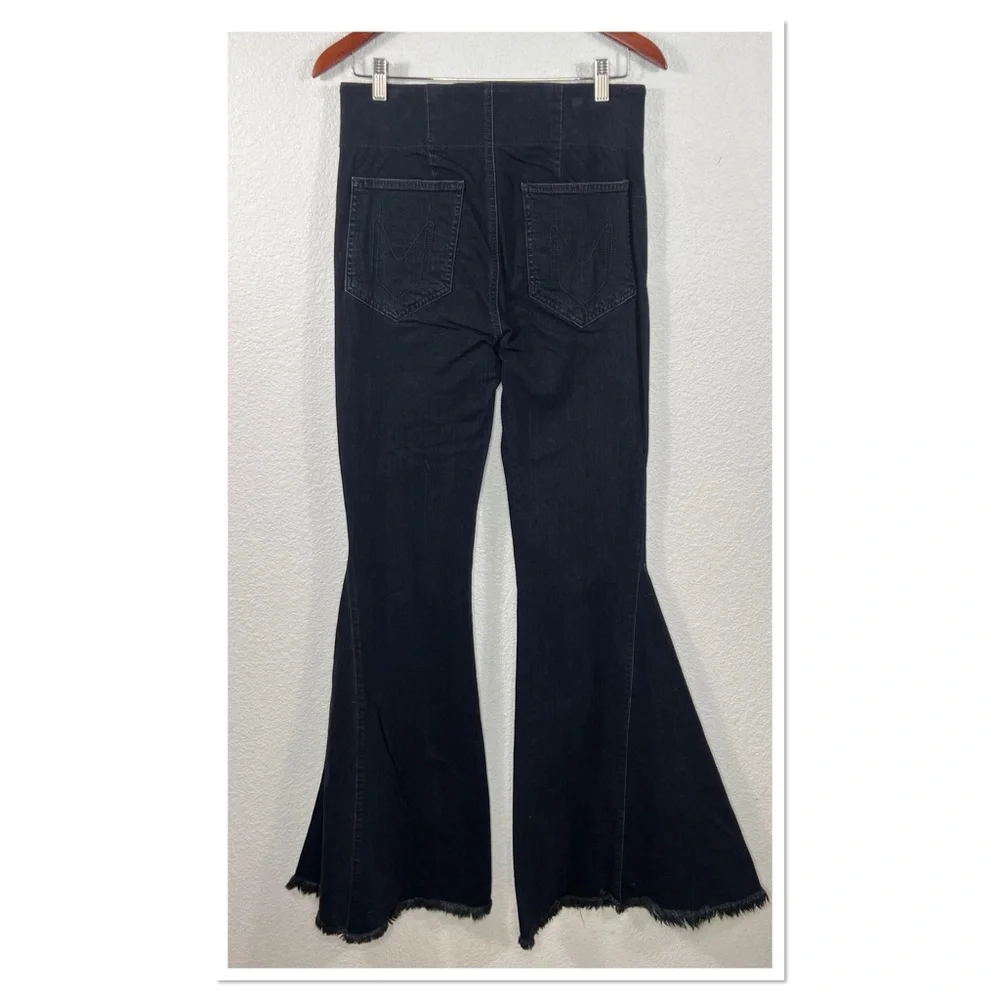 Show Me Your Mumu Flared Bell Bottom Denim Jeans Tall Sz L Rayon Cotton Blend